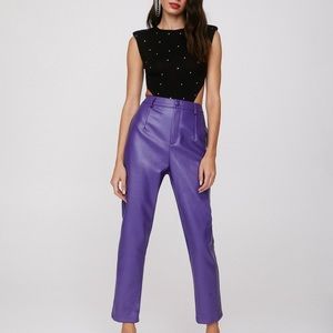 Nasty Gal Take the Lead Faux Leather Pants (Small)